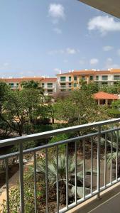 a view of a building from a balcony at Vila verde Resort in Santa Maria