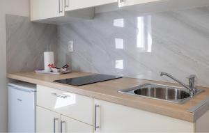 Nhà bếp/bếp nhỏ tại Lovely Apartment In Tucepi With House Sea View