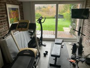 Γυμναστήριο ή/και όργανα γυμναστικής στο Chambre d hôtes Le Joyau with indoor pool and sauna