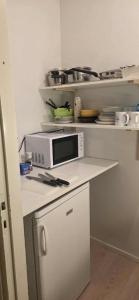 SorsakoskiにあるPankkikallio 9のキッチン(電子レンジ付)