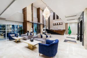 Χώρος καθιστικού στο Myrtle Tower AlSahafa Hotel فندق برج ميرتل الصحافه