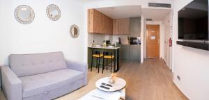 Kuchyň nebo kuchyňský kout v ubytování App Dichtbij vliegveld, Madrid centrum en IFEMA