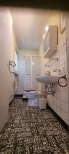 PurascaSonniges Haus的一间带水槽和卫生间的浴室