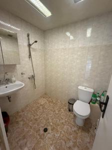 a bathroom with a toilet and a sink at Pasarel House in Pasarel