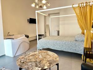 En eller flere senge i et værelse på Al 214 Ragusa Holiday