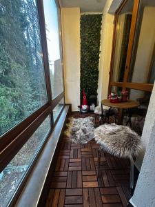 Et opholdsområde på Winter Lotos Apartment Pamporovo