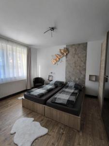 Ένα ή περισσότερα κρεβάτια σε δωμάτιο στο 4 You Apartment in Leoben mit Balkon, Garten und kostenlosen Parkplatz