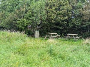 Un jardín fuera de Cozy Log Cabin Retreat-By Traum