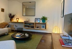 Χώρος καθιστικού στο Casa Libao-VILLA ENTRE BILBAO Y URDAIBAI CON PISCINA PRIVADA