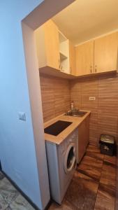 Kuchyň nebo kuchyňský kout v ubytování Apartament Back + 40 fotografií