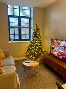 Posezení v ubytování Chic Mill conversion beside Piece Hall & Eureka!