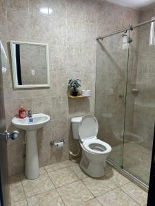 Et badeværelse på Acogedor apartamento con súper ubicación + 1 billede