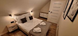 Ένα ή περισσότερα κρεβάτια σε δωμάτιο στο Domek Apartament Zielona Polana +14 φωτογραφίες