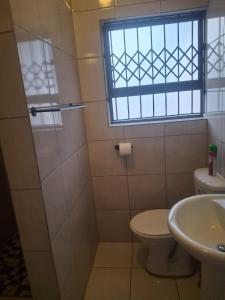 谢普斯敦港The Royal Holiday Home的带马桶和水槽的浴室