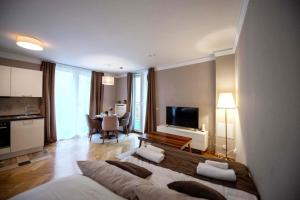 TV a/nebo společenská místnost v ubytování Lux Central Apartment