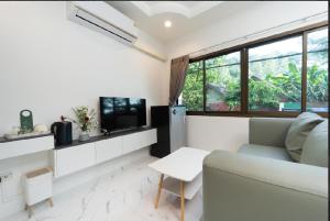 Χώρος καθιστικού στο Brickotel Naithon Beach