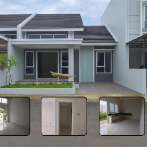 una casa con tre diverse viste di Cluster Springwood a Pontianak
