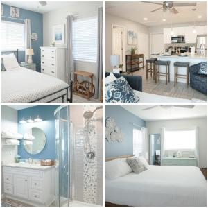 Postel nebo postele na pokoji v ubytování Cozy Coastal Cottage Whole House Sleeps 10