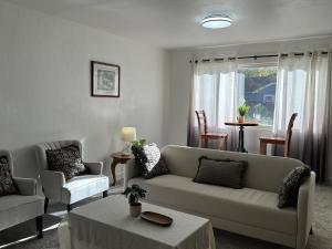 a living room with a couch and chairs and a table at 2 bedrooms in downtown easy parking in Sacramento