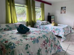 Un pat sau paturi într-o cameră la Honotua Lodge