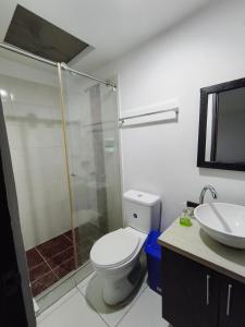 Phòng tắm tại Hotel Génova Real +3 ảnh