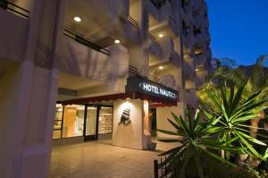 a hotel building with a hotel worker sign on it at Hotel Nautico in Santa Cruz de Tenerife