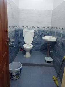 Hawālbāghjai maa kasardevi homestay的带马桶和水槽的浴室