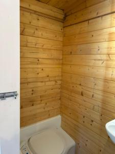 Koupelna v ubytování double bed short stay cabin