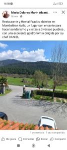 a screenshot of a webpage of a car parked in a parking lot at Hostal prados abiertos in La Parra