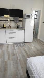 Η κουζίνα ή μικρή κουζίνα στο Pinsker Apartments