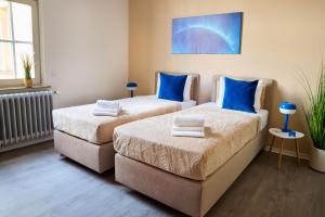 Ένα ή περισσότερα κρεβάτια σε δωμάτιο στο Come Stay Relax Apartment für bis zu 6 Personen - Parkplatz - WLAN - Homeoffice
