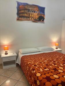 Ένα ή περισσότερα κρεβάτια σε δωμάτιο στο Casa butterfly Sacrofano