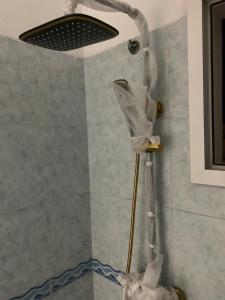 a shower with a shower head in a bathroom at honey moon zeinbe 3 in Hammamet +16 photos