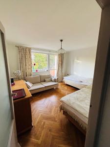 Ένα ή περισσότερα κρεβάτια σε δωμάτιο στο Sopot Molo Express