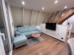 Χώρος καθιστικού στο Chalet am Biggesee