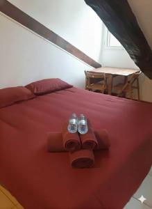 Ένα ή περισσότερα κρεβάτια σε δωμάτιο στο Elohim Center