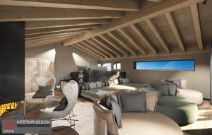 Χώρος καθιστικού στο Hotel Damelis