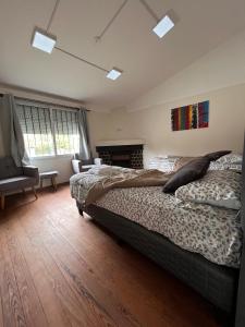 蒙得维的亚Platinum House Carrasco的有两张床和一把椅子的卧室 更多16张照片