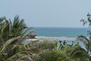 une plage avec des palmiers et l'océan dans l'établissement Watamu Sleek Suites, à Watamu