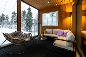 Χώρος καθιστικού στο Villa Golden House