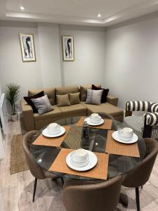 Et opholdsområde på The EcoStay Apartment