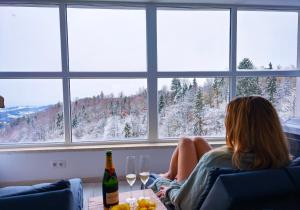 Nápoje v ubytování Private wellness with panoramic view, sauna & jacuzzi