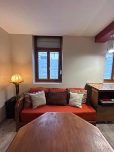 A seating area at Le Saint-Vaast