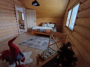 Ένα ή περισσότερα κρεβάτια σε δωμάτιο στο Zrub Zuzana