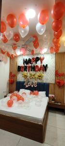 Ένα ή περισσότερα κρεβάτια σε δωμάτιο στο Hotel Peak Inn