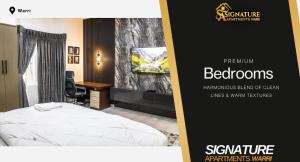 Ένα ή περισσότερα κρεβάτια σε δωμάτιο στο Signature Apartments