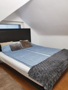 Postel nebo postele na pokoji v ubytování Ház a Tónál Villa Apartman