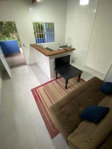 Χώρος καθιστικού στο casa de temporada litoral Boraceia Beach