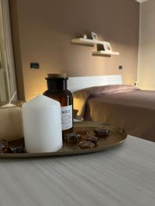 Ένα ή περισσότερα κρεβάτια σε δωμάτιο στο Appartamenti Castel Ritaldi Il Sagrantino