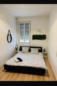 Un pat sau paturi într-o cameră la Appartement cosy LYON